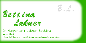 bettina lakner business card